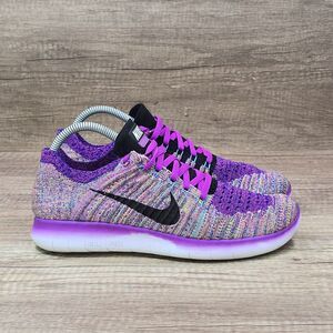 Nike Free RN Flyknit Women's Size 8.5 Hyper Purple Running Shoes (831070-500)